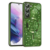 Husa pentru Samsung Galaxy S21 5G, Techsuit Lux Glitter MagSafe, albastru
