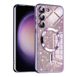 Husa pentru Samsung Galaxy S23 Plus, Techsuit Lux Glitter MagSafe, bleu