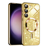 Husa pentru Samsung Galaxy S23 Plus, Techsuit Lux Glitter MagSafe, argintiu