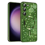 Husa pentru Samsung Galaxy S23 Plus, Techsuit Lux Glitter MagSafe, albastru