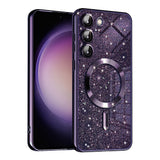 Husa pentru Samsung Galaxy S23, Techsuit Lux Glitter MagSafe, albastru