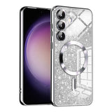 Husa pentru Samsung Galaxy S23 FE, Techsuit Lux Glitter MagSafe, argintiu