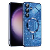 Husa pentru Samsung Galaxy S23 FE, Techsuit Lux Glitter MagSafe, albastru