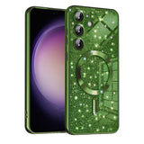 Husa pentru Samsung Galaxy S23 FE, Techsuit Lux Glitter MagSafe, albastru