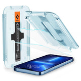Folie de protectie pentru iPhone 13, Spigen (2 pack) Glas.tR EZ-FIT (AGL03385)