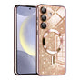 Husa pentru Samsung Galaxy S24, Techsuit Lux Glitter MagSafe, roz auriu