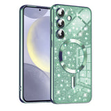Husa pentru Samsung Galaxy S24 Plus, Techsuit Lux Glitter MagSafe, bleu