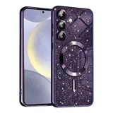 Husa pentru Samsung Galaxy S24 Plus, Techsuit Lux Glitter MagSafe, albastru