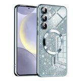Husa pentru Samsung Galaxy S24 Plus, Techsuit Lux Glitter MagSafe, bleu