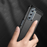Husa pentru Motorola Moto G31, Techsuit Carbon Silicone, negru