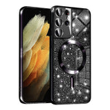 Husa pentru Samsung Galaxy S21 Ultra 5G, Techsuit Lux Glitter MagSafe, argintiu