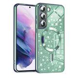 Husa pentru Samsung Galaxy S22 5G, Techsuit Lux Glitter MagSafe, bleu
