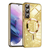 Husa pentru Samsung Galaxy S22 5G, Techsuit Lux Glitter MagSafe, argintiu