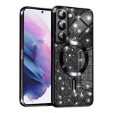 Husa pentru Samsung Galaxy S22 5G, Techsuit Lux Glitter MagSafe, argintiu