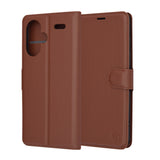 Husa pentru Xiaomi Redmi Note 13 Pro+ 5G, Techsuit Leather Folio, maro