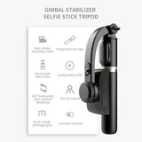 Selfie stick Techsuit (Q08), Anti-Shake Tripod cu Bluetooth Telecomanda, 360 Rotation, Aluminium Alloy, 75cm, negru