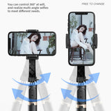 Selfie stick Techsuit (Q08), Anti-Shake Tripod cu Bluetooth Telecomanda, 360 Rotation, Aluminium Alloy, 75cm, negru