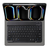 Husa tableta pentru iPad Pro 11 (2024), Techsuit CozyTab Case (cu Pencil Holder/RGB Wireless Magnetic Keyboard), negru
