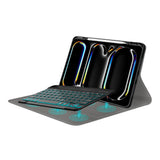 Husa tableta pentru iPad Pro 11 (2024), Techsuit CozyTab Case (cu Pencil Holder/RGB Wireless Magnetic Keyboard), negru