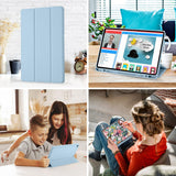 Husa tableta pentru Samsung Galaxy Tab S6 Lite 10.4 P610/P615, Techsuit Flex Trifold (cu Pencil Holder), bleu