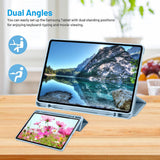 Husa tableta pentru Samsung Galaxy Tab S6 Lite 10.4 P610/P615, Techsuit Flex Trifold (cu Pencil Holder), bleu