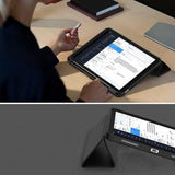 Husa tableta pentru iPad 10 (2022) 10.9, Techsuit Flex Trifold (cu Pencil Holder), bleu