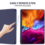 Husa tableta pentru Samsung Galaxy Tab S6 Lite 10.4 P610/P615, Techsuit Flex Trifold (cu Pencil Holder), bleumarin