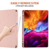 Husa tableta pentru Samsung Galaxy Tab S6 Lite 10.4 P610/P615, Techsuit Flex Trifold (cu Pencil Holder), gri