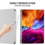 Husa tableta pentru Samsung Galaxy Tab S6 Lite 10.4 P610/P615, Techsuit Flex Trifold (cu Pencil Holder), gri