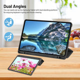 Husa tableta pentru Samsung Galaxy Tab S6 Lite 10.4 P610/P615, Techsuit Flex Trifold (cu Pencil Holder), gri
