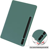Husa tableta pentru Samsung Galaxy Tab S7 Plus 12.4 T970/T976, Techsuit Flex Trifold (cu Pencil Holder), gri