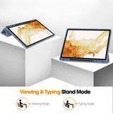 Husa tableta pentru Samsung Galaxy Tab S7 Plus 12.4 T970/T976, Techsuit Flex Trifold (cu Pencil Holder), gri