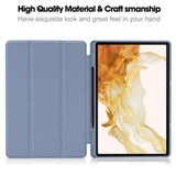 Husa tableta pentru Samsung Galaxy Tab S7 Plus 12.4 T970/T976, Techsuit Flex Trifold (cu Pencil Holder), gri