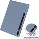 Husa tableta pentru Samsung Galaxy Tab S7 Plus 12.4 T970/T976, Techsuit Flex Trifold (cu Pencil Holder), gri