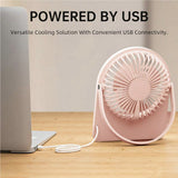 Techsuit Mini Fan (CT-108), portabil, reincarcabil, USB-C, Alb