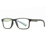 Techsuit Anti-Blue Light Glasses Reflex TR90 (F2388), Rectangular, Sand Black / Albastru