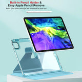 Husa tableta pentru iPad Pro 11 (2024), Techsuit Crystal Vision, bleu