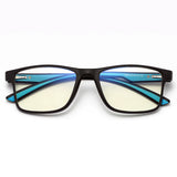 Techsuit Anti-Blue Light Glasses Reflex TR90 (F2388), Rectangular, Sand Black / Albastru