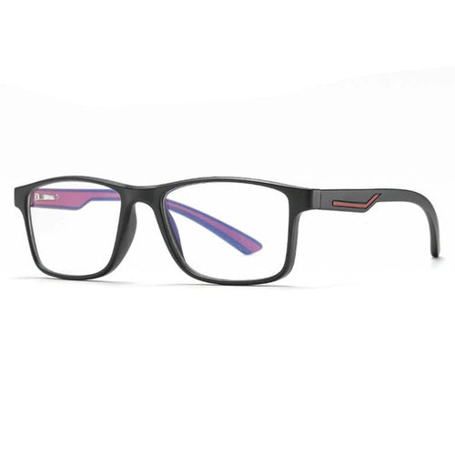Techsuit Anti-Blue Light Glasses Reflex TR90 (F2388), Rectangular, Black / Rosu