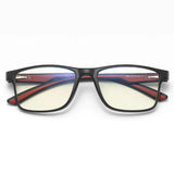 Techsuit Anti-Blue Light Glasses Reflex TR90 (F2388), Rectangular, Black / Rosu