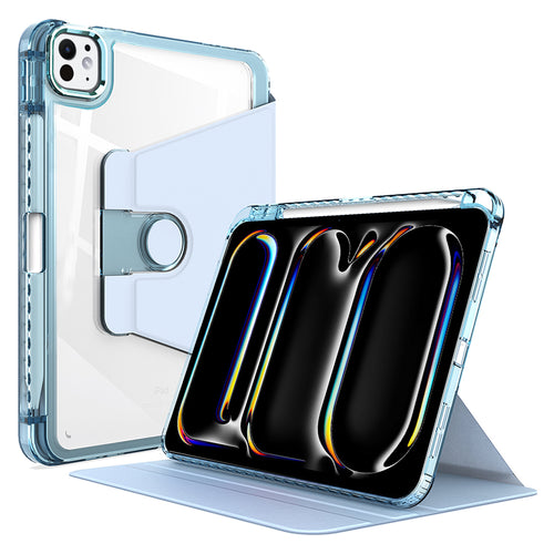 Husa tableta pentru iPad Pro 11 (2024), Techsuit Crystal Vision, bleu