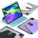 Husa tableta pentru iPad Pro 11 (2024), Techsuit Crystal Vision, bleu