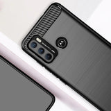 Husa pentru Motorola Moto G60, Techsuit Carbon Silicone, albastru