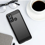 Husa pentru Motorola Moto G60, Techsuit Carbon Silicone, albastru