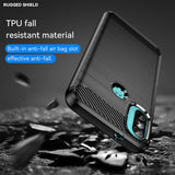Husa pentru Motorola Moto E20, Techsuit Carbon Silicone, negru