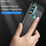 Husa pentru Motorola Moto E20, Techsuit Carbon Silicone, negru