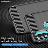 Husa pentru Motorola Moto E20, Techsuit Carbon Silicone, negru