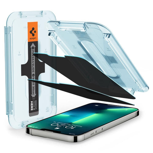 Folie de protectie pentru iPhone 13, Spigen (2 pack) Glas.tR EZ-FIT (AGL03388)