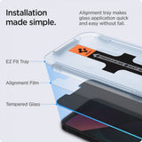 Folie de protectie pentru iPhone 13, Spigen (2 pack) Glas.tR EZ-FIT (AGL03388)