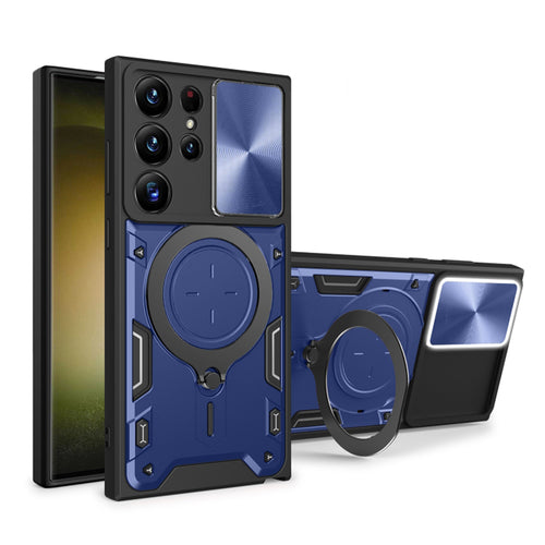 Husa pentru Samsung Galaxy S23 Ultra, Techsuit CamGuard Pro, albastru